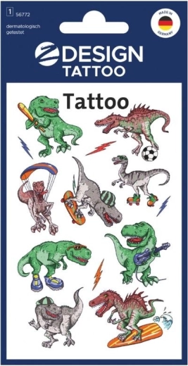 Vaikiškos laikinos tatuiruotės „Dinozaurai“