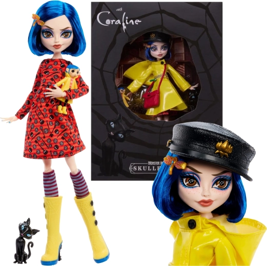 Kolekcinė lėlė Monster High Skullector CORALINE Jones 27 cm su priedais