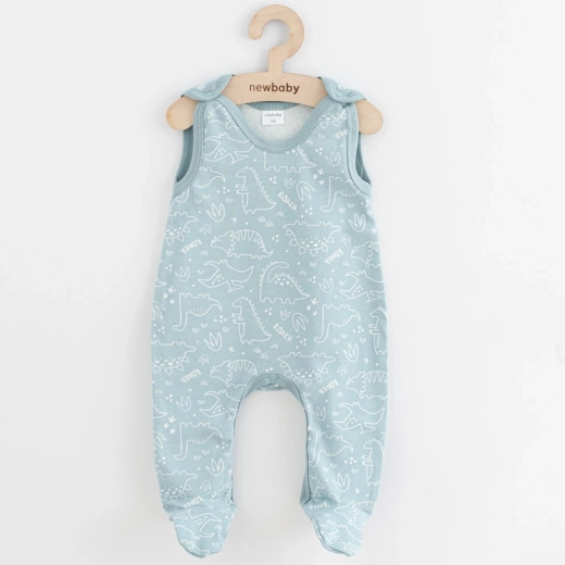 New Baby Classic II Dino Mint Baby Footed Romper