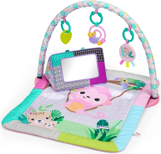 Bright Starts Treetop Bloom žaidimų kilimėlis motorikai ir pojūčiams lavinti