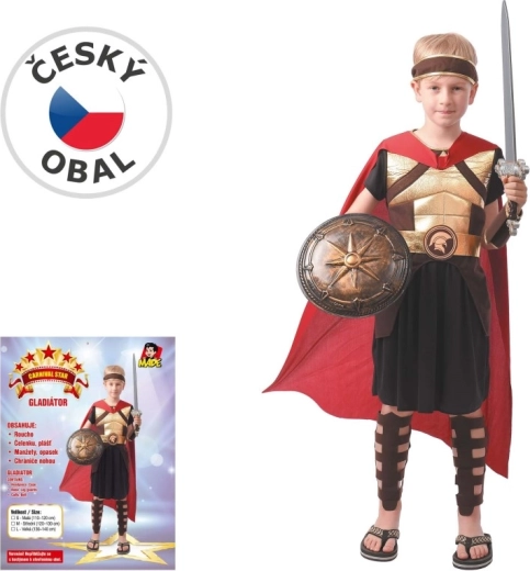 Vaikiškas gladiatoriaus karnavalinis kostiumas 110–120 cm