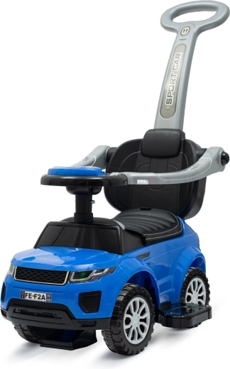 Vaikiškas paspirtukas–stumiamas 3in1 Baby Mix Plus, mėlynas