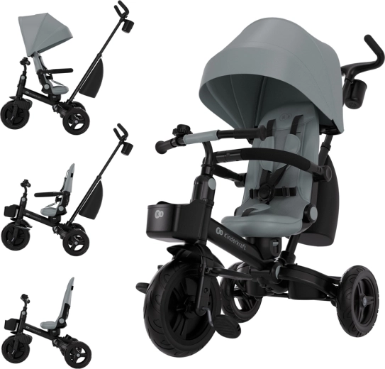 Kinderkraft aveo 2 plus daugiafunkcis triratis grey