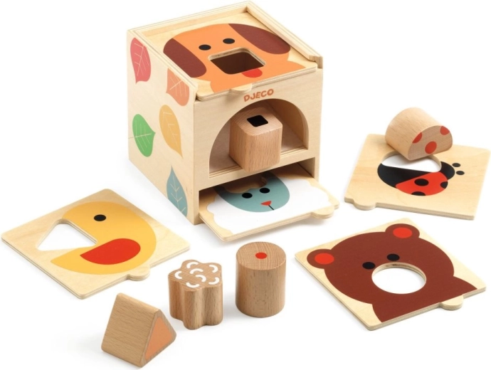 BoNBasic Wooden Shape Sorter with Animals