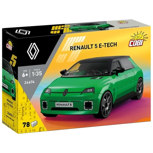 Ikoniškas Renault 5 kaip modelis iš kaladėlių