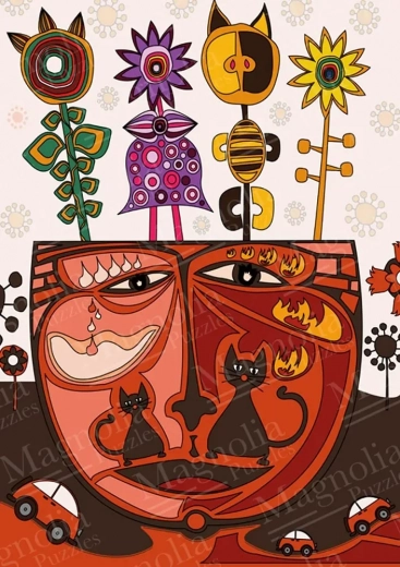Surreal Cats Puzzle 1000 Pieces MAGNOLIA