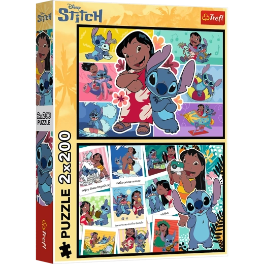 Dėlionė 2x200 Linksmos Stitcho gyvenimas – Disney Lilo ir Stitch
