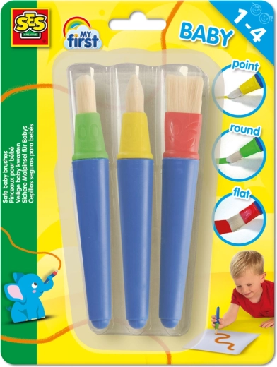 My First Painting – Set of Children’s Brushes, 3 pcs