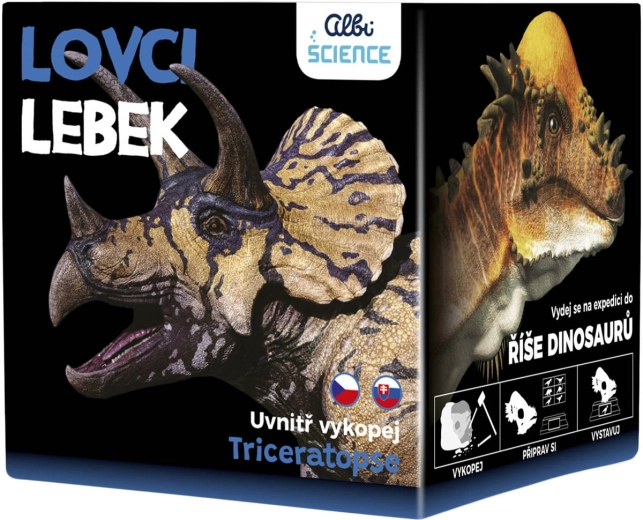 ALBI Science Skull Hunters Triceratops - Dinosaur Skull Excavation Kit