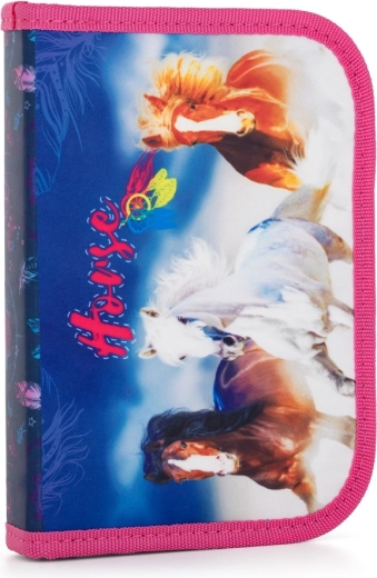 OXYBAG single-compartment school pencil case – Horse