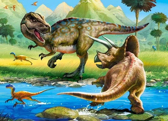 Puzzle Tyrannosaurus vs Triceratops 70 pieces