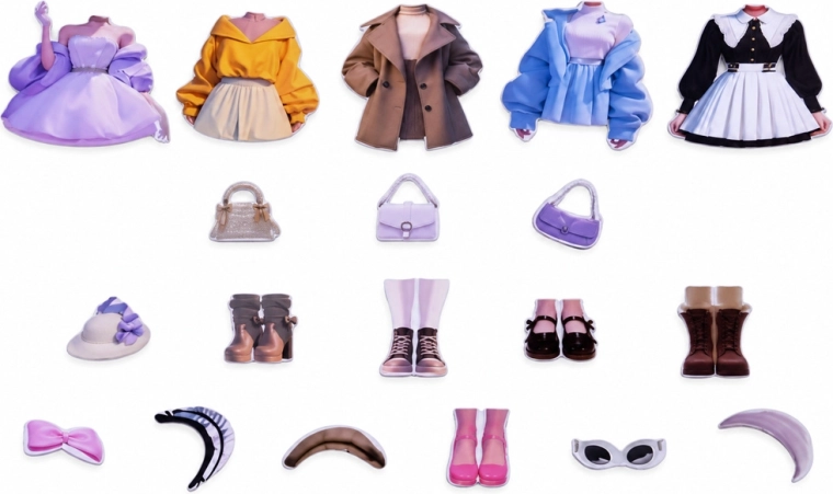 Many fashionable accessories