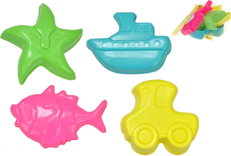 Plastikinių smėlio formelių rinkinys (4 vnt.)