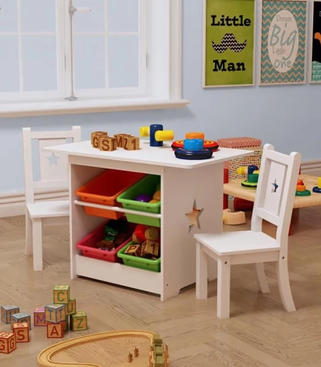 Smart storage with 4 colorful boxes
