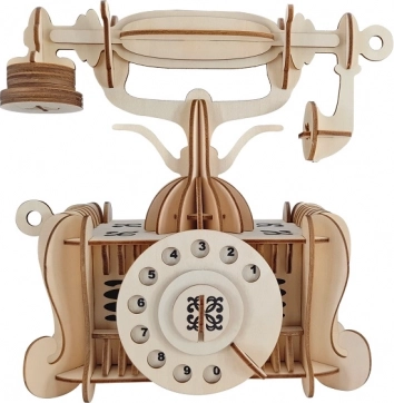 Medinė 3D dėlionė senas telefonas