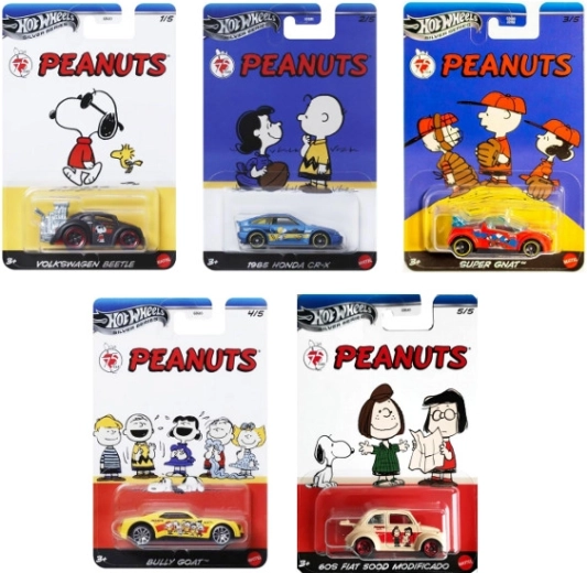 Metalinis automobiliukas HOT WHEELS Silver Series 75 Years PEANUTS