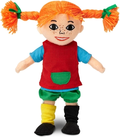 Minkšta skudurinė lėlė Pepė Ilgakojinė 20 cm