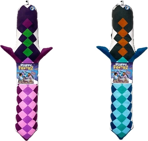 Fluffy Fighterz plush sword with light and sound effects - 1 piece