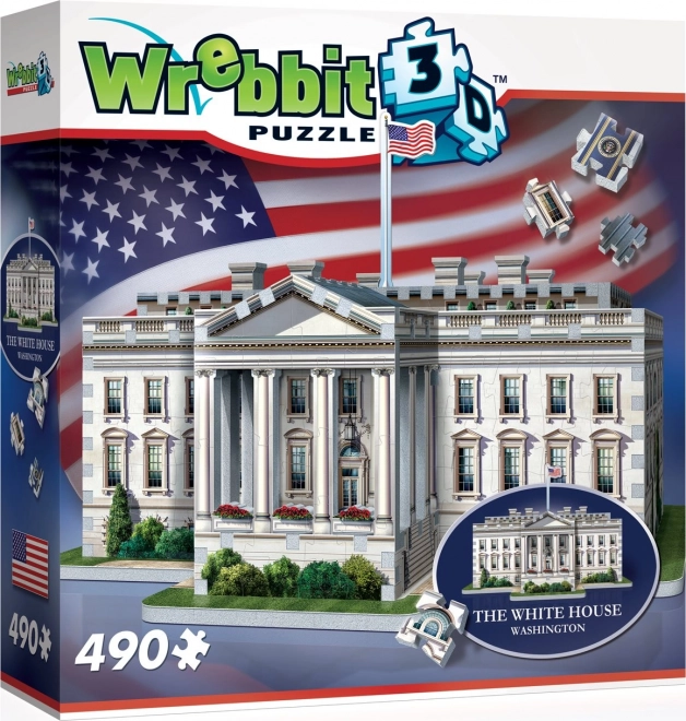 3D Puzzle White House by WREBBIT, 490 pieces