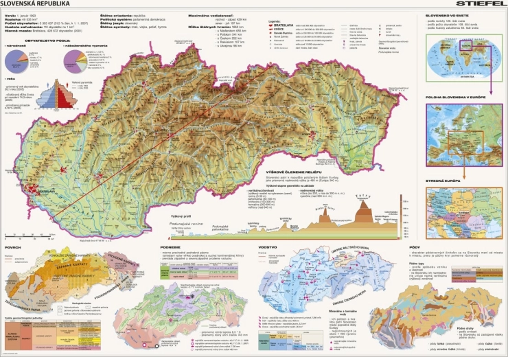 Puzzle Map of Slovakia 2000 pieces