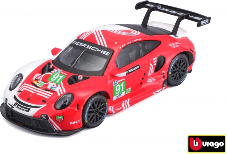 Metal model bburago porsche 911 rsr lm 2020 1:43 in decorative box
