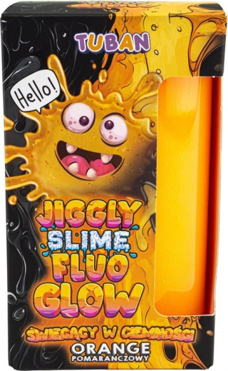 Tuban Jiggly Slime fluo oranžinis, šviečiantis tamsoje 430 g