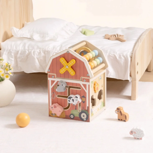 Shape sorter and animal silhouettes