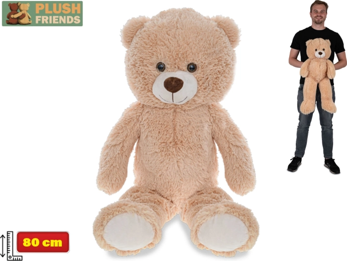 Pliušinis meškiukas Plush Friends 80 cm – šviesiai rudas