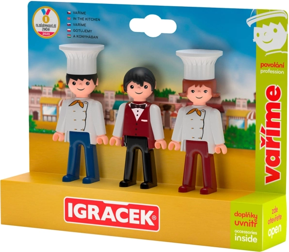 Efko Igráček Trio „Gaminame“ – 3 lankstomų figūrėlių rinkinys su priedais