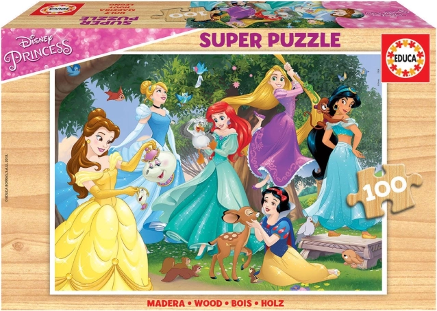 Medinė dėlionė DISNEY princesės 100 dalių EDUCA