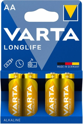 Varta Longlife šarminės baterijos AA LR6, 4 vnt.