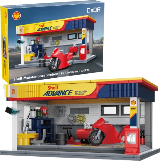 CaDA Shell stacionari aptarnavimo stotis – konstruktorius iš 330 detalių