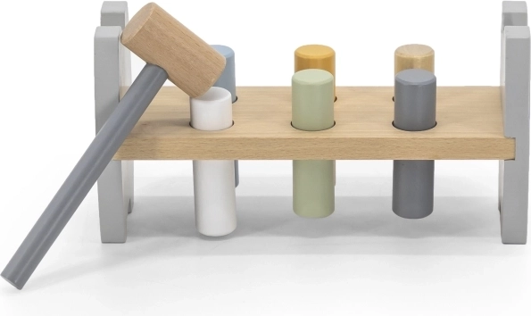 Wooden design in pastel colours