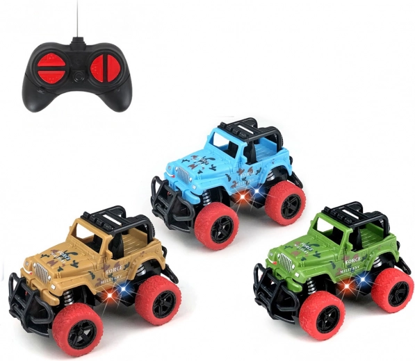 Remote-controlled car with LED effects 14.5 cm