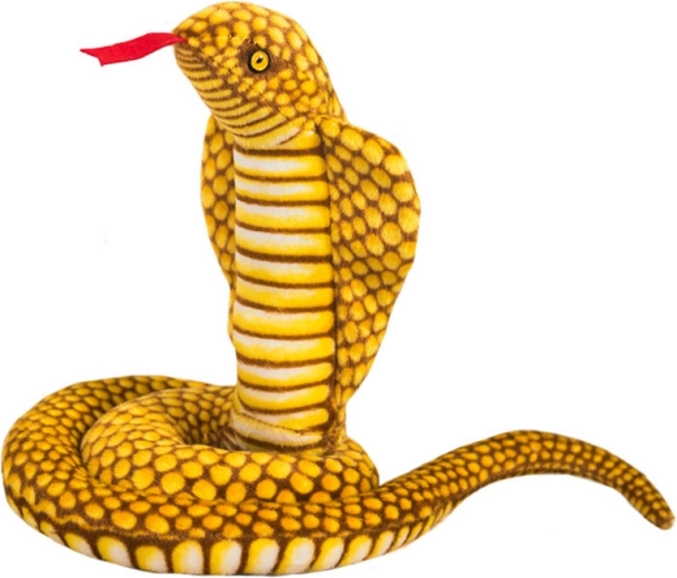 Plush snake king cobra yellow 100 cm
