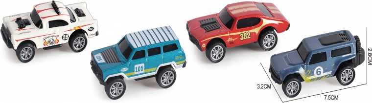 Metal toy cars 7.5 cm – set of 4