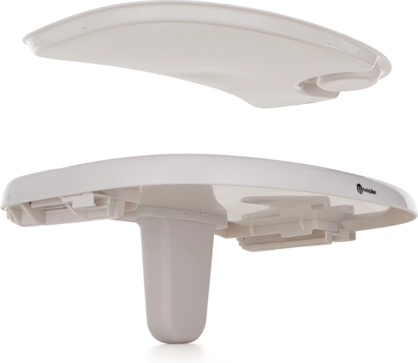 Wide tray with 2 positions and a dishwasher-safe top part