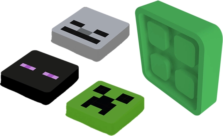 Pixie Crew Minecraft ženkliukas su atšvaitiniu elementu