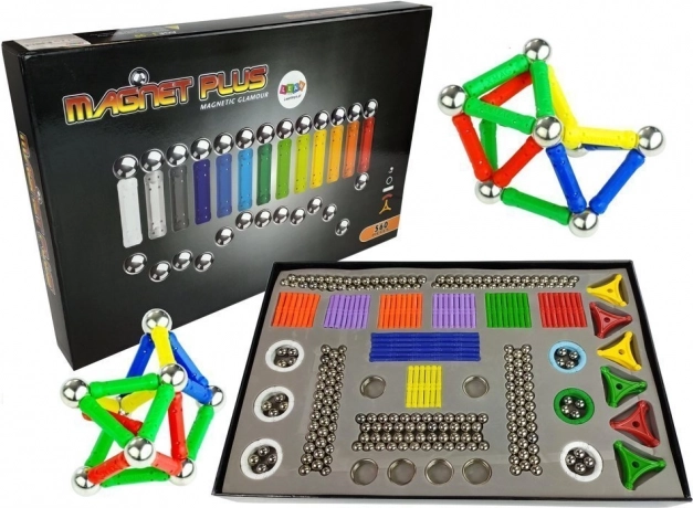 Magnetinis konstruktorius MAGNASTIX 560 vnt. su dvipuse lentele