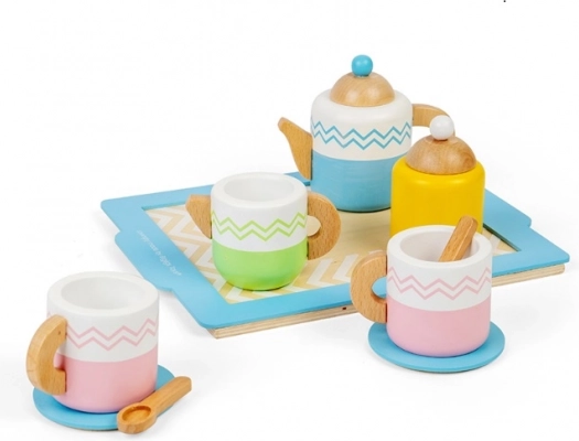 Bigjigs Toys Wooden Tea Set with Tray