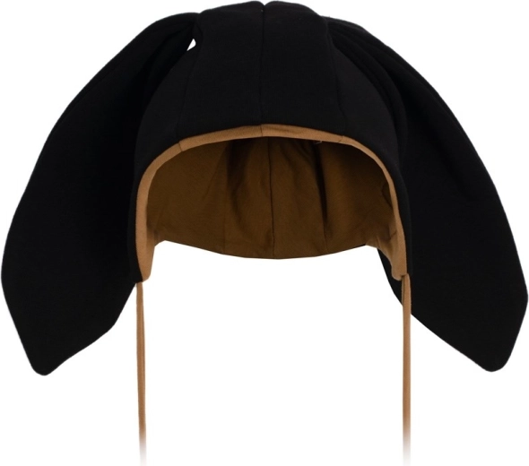Cotton baby hat with ears New Baby Favorite black 4–6 months