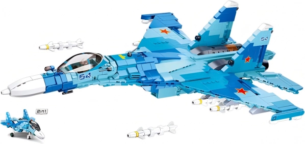 Sluban modelių kaladėlės – naikintuvas SU-27 2 viename