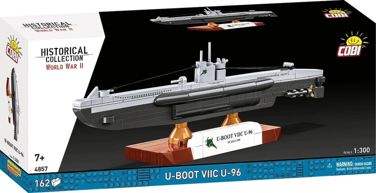Povandeninio laivo konstruktorius U-BOOT VIIC U-96 1:300 (162 detalės)