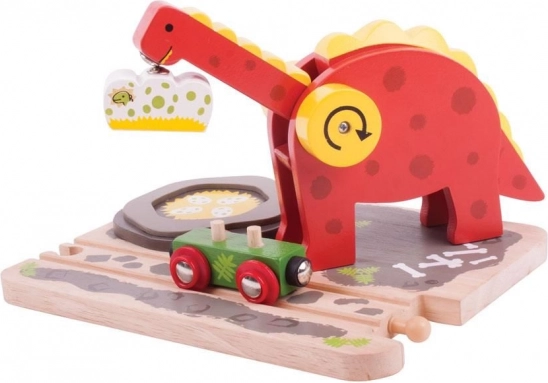 Bigjigs Rail dinozaurų kranas