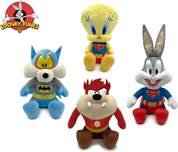 Looney Tunes pliušinė superherojų figūrėlė 23 cm, sėdinti