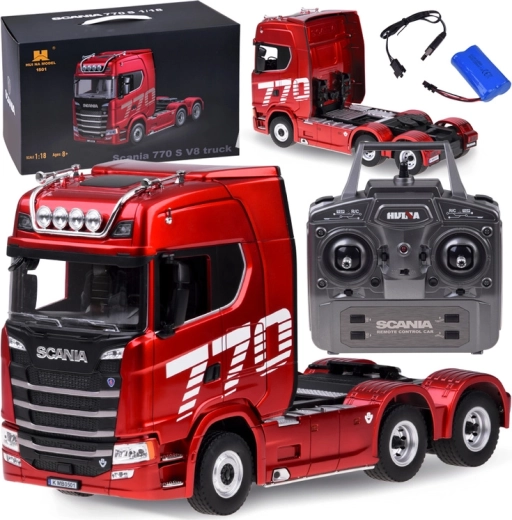 Scania 770 S V8 licencijuotas RC vilkikas su nuotolinio valdymo pultu 1:18