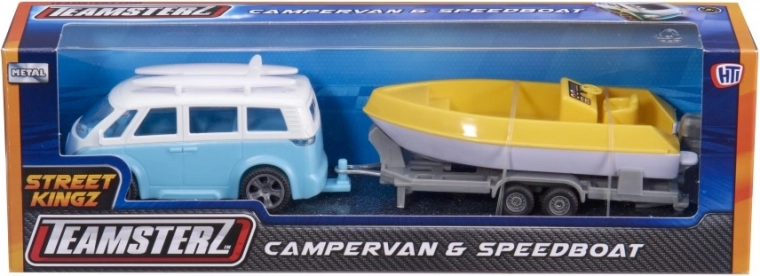 Teamsterz Play Set Caravan with Trailer and Boat