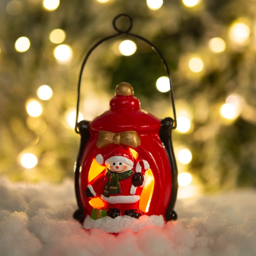 Christmas LED Lantern with Figurine - 1 piece