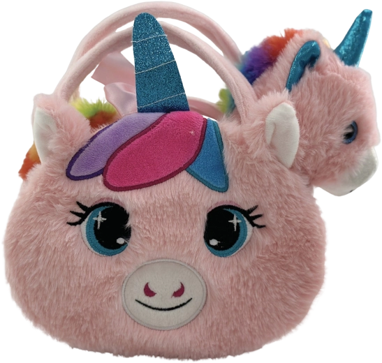Plush Cow Handbag with Unicorn Laskonka