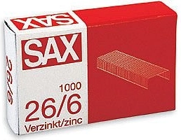Staples 26/6 galvanized, 1000 pcs